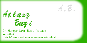 atlasz buzi business card